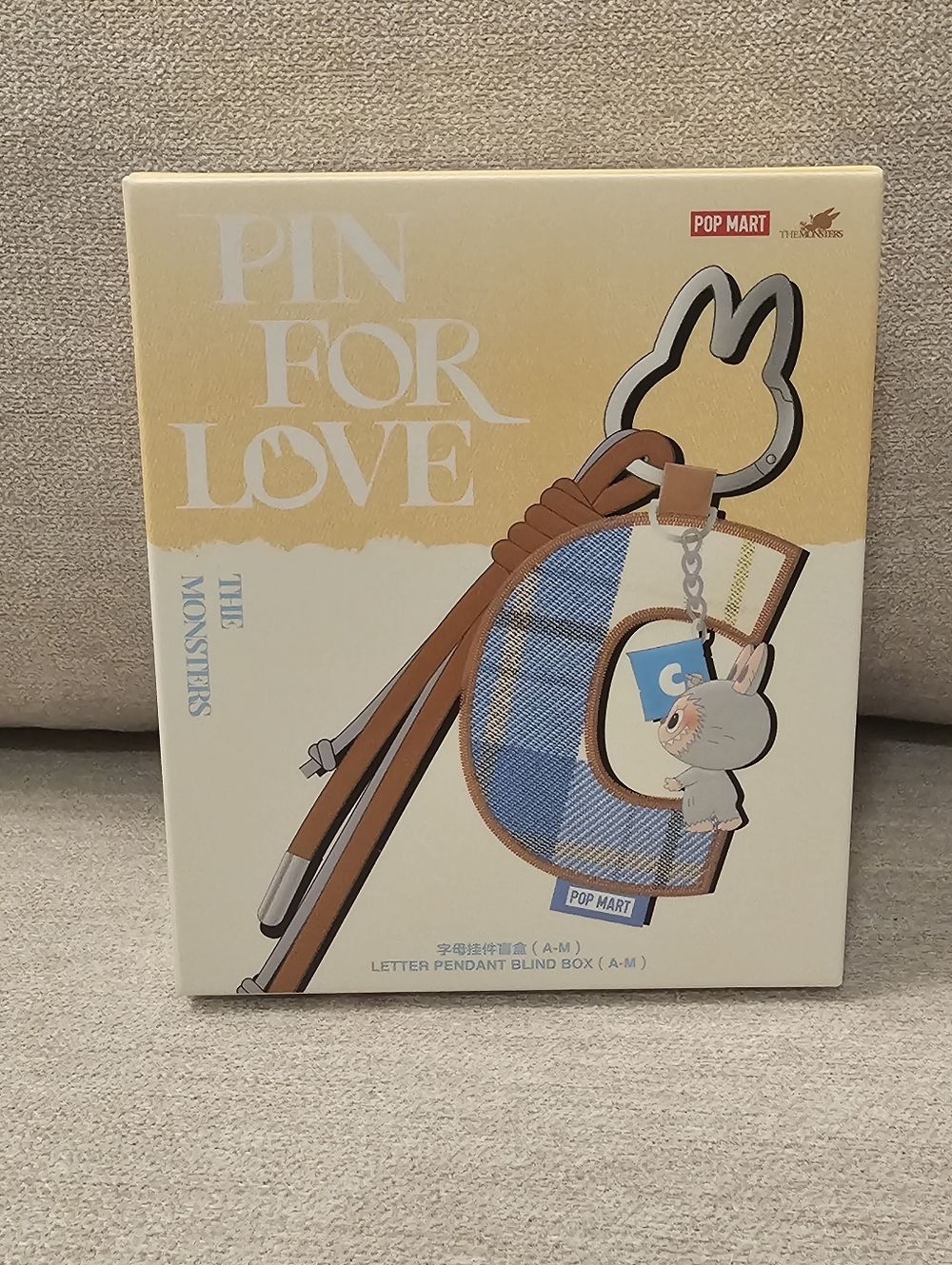 NWT Popmart Pin For Love Keychain- Letter C